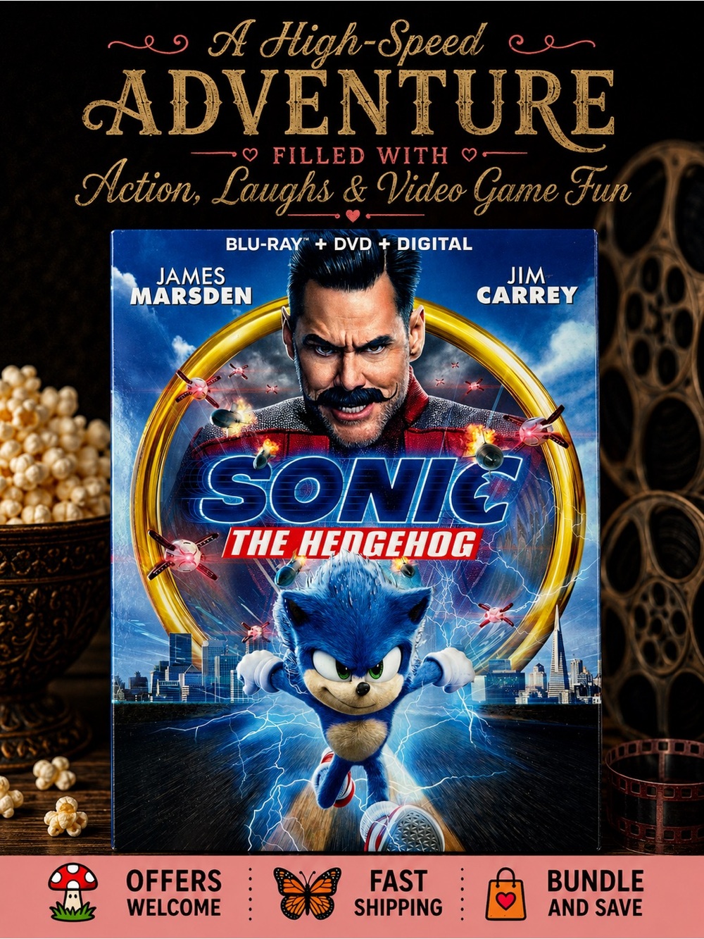 Sonic The Hedgehog Blu-ray DVD Movie